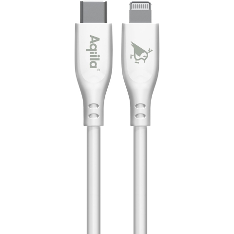 Aqiila USB-C-kabel USB 2.0 Apple Lightning stekker 1.00 m Wit AQCBPBIC3SI836
