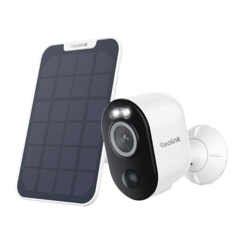 Reolink Argus B330 Outdoor Camera 2k+ Spotlight Battery Inc Solar Panel Slimme Binnen- / Buitencamera Wit