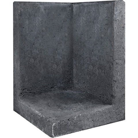 L-element hoek zwart 40x40x60 cm - Gardenlux