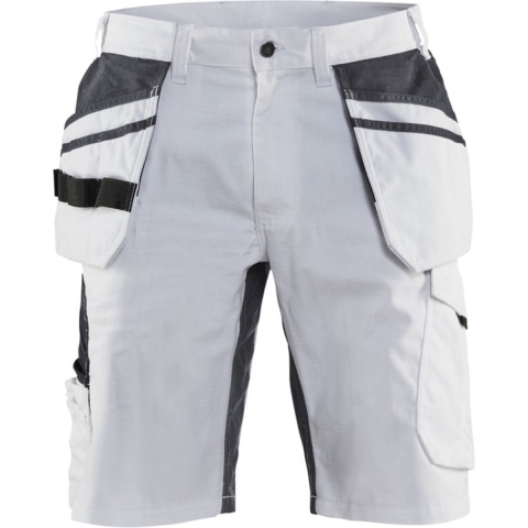Blåkläder Schildersshort met stretch 10991330 | Wit/Donkergrijs | Maat 44 - 7330509659106