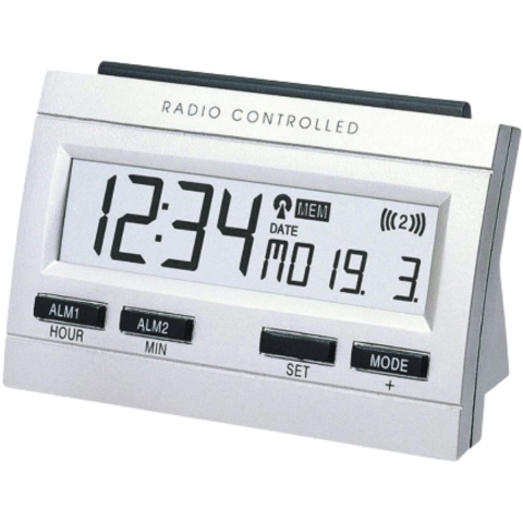 Techno Line 02991 Wekker Zendergestuurd Zilver Alarmtijden 2