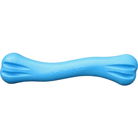 Jolly Pets Jolly Bone - Hondenbot met aantrekkelijke vanillegeur - Hondenspeelgoed van duurzaam flexibel rubber - Blauw – Maat M/L – 19 cm