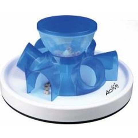 TRIXIE Kattenspeelgoed Tunnel Feeder strategiespel - blauw