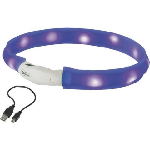 Nobby Lichtgevende Halsband LED - Blauw - S - 40 cm