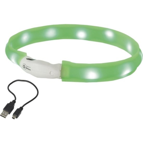 Nobby Lichtgevende Halsband - LED - Groen - L - 70 cm