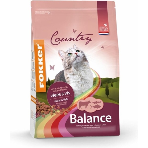 Fokker Country Balance Vlees & Vis Kattenvoer 2,5 kg