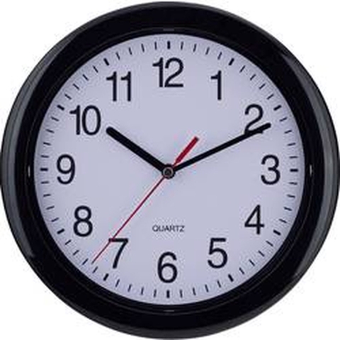 EUROTIME 22221 Wandklok Kwarts 25 cm Zwart