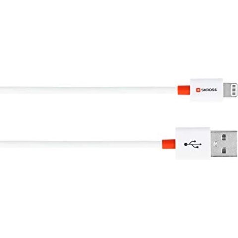 Skross USB-kabel USB 2.0 USB-C stekker 2.00 m Wit Rond SKCA0005A-MFI200CN