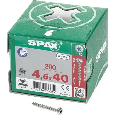 ABC-Spax Spaanplaatschroef - TO CK KV - 4,5 x 40 mm - 200 stuks