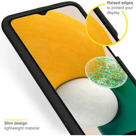 Accezz Liquid Silicone Backcover Samsung A13 (5G) / A04s hoesje - Zwart
