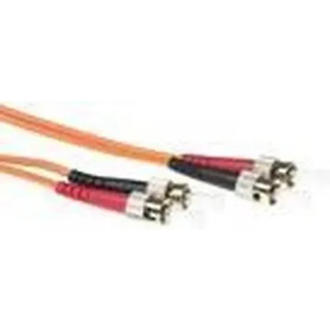 ACT 1 meter LSZH Multimode 62.5/125 OM1 glasvezel patchkabel duplex met ST connectoren RL1001