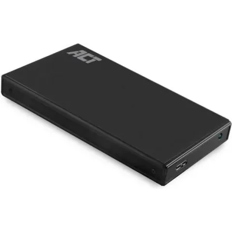 ACT AC1200 2.5" SATA Hardeschijf Behuizing | USB 3.2 Gen1 | Aluminium | Zwart