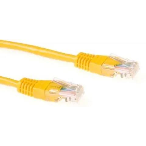 ACT CAT5E U/UTP netwerkkabel  3 meter - Geel