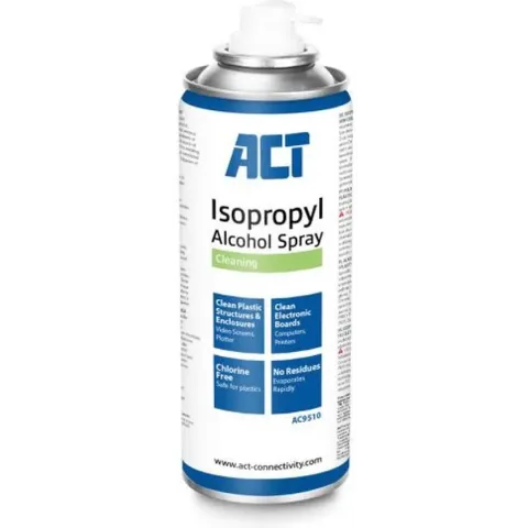ACT Isopropyl Spray Alcohol – Geschikt voor schoonmaak van computer, printer en onderdelen - 200 ml – AC9510