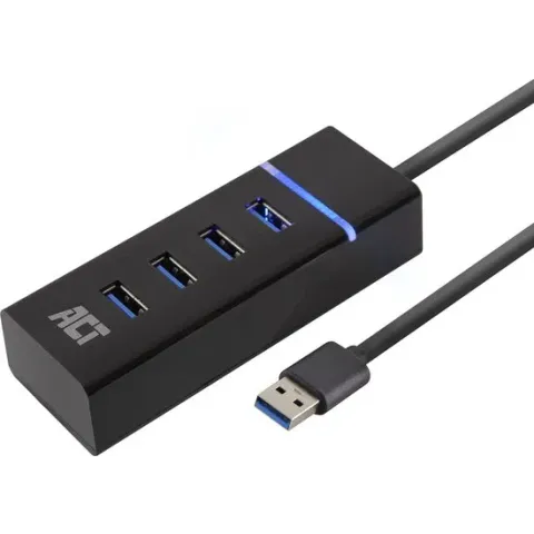 ACT USB Hub 3.0 – USB Hub 4 USB poort – Superspeed 5 Gbps - AC6300