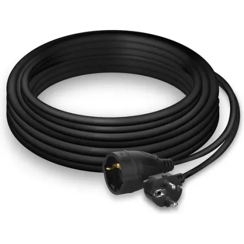 ACT Verlengkabel 10 meter - CEE 7/7 male (haaks) - CEE 7/7 female – Binnengebruik - AC2470