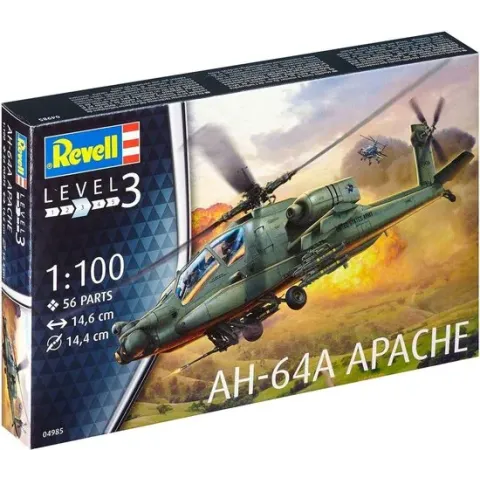 AH-64A Apache Revell - schaal 1 -100 - Bouwpakket Revell Helikopters