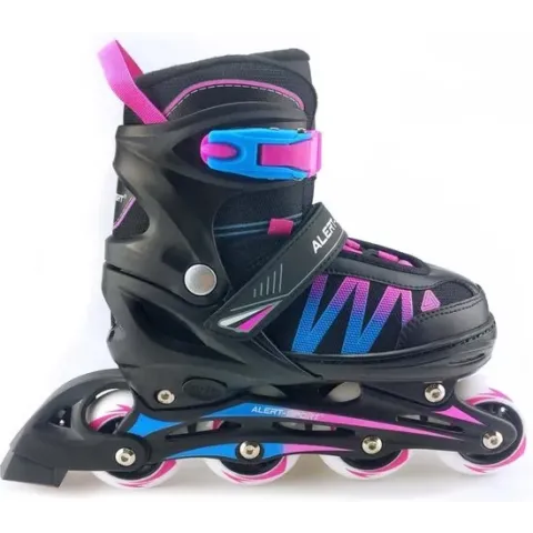 Alert Inline Skates Maat 35-38 Roze/Blauw/Zwart