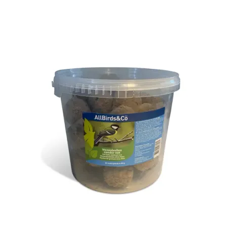 Allbirds&Co Mezenbol Zonder Net - Voer - 85 g 35 stuks