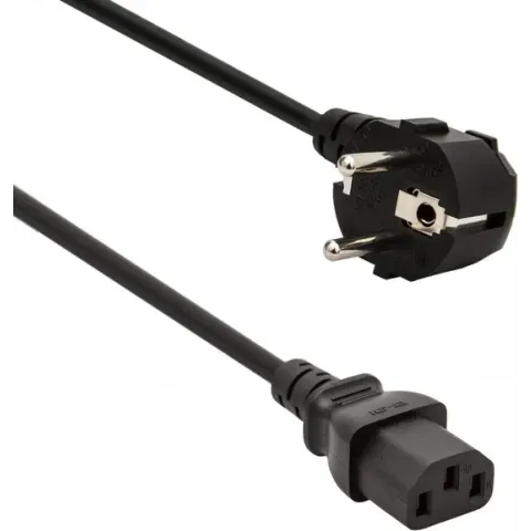 Allteq - C13 apparaatsnoer - Zwart - 1 meter