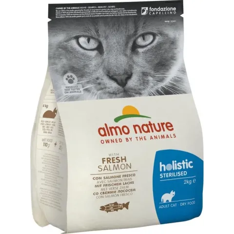 Almo Nature Holistic Droogvoer voor Gesteriliseerde Katten - Zalm 2kg