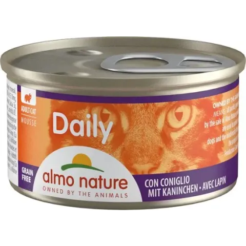Almo Nature Kattenvoer - Daily Menu Mousse Konijn - 24 x 85 g