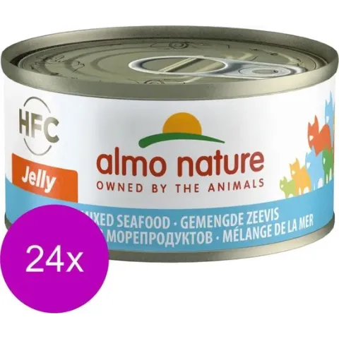Almo Nature  Natvoer Katten - HFC Jelly - Gemengde Zeevis - 24 x 70g