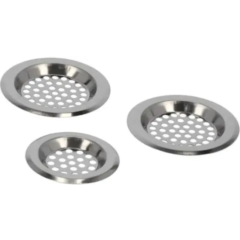 Alpina Wasbak gootsteen zeefjes - 3x - rvs