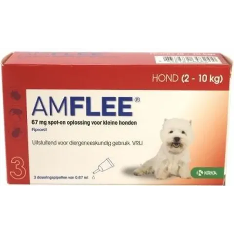 Amflee Spot-on Hond (2-10kg) - 3 Pipetten