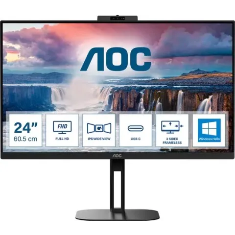 AOC V5 24V5CW 60,5 cm (23.8") 1920 x 1080 Pixels Full HD LED Zwart