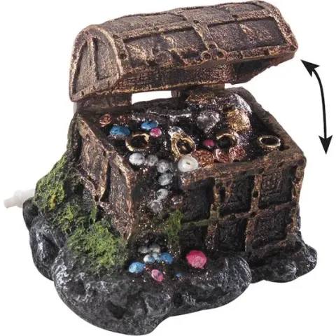 Aqua Della Aquarium decoratie Schatkist Bubble Action - 13 x 10 x 11cm