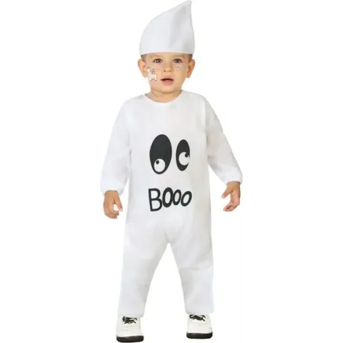 ATOSA - Schattig wit spook kostuum voor baby's - 74/80 (6-12 maanden) - Kinderkostuums