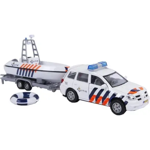 Auto Politie Met Boot Pull Back