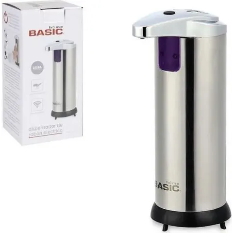 Automatische Zeepdispenser met Sensor Basic Home Roestvrij staal (220 ml) (12 x 7 x 18,5 cm)