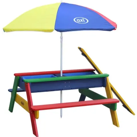 AXI Nick Zand & Water Picknicktafel Regenboog - Verstelbare Parasol – FSC Hout