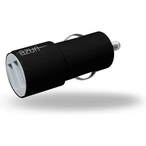 Azuri autolader (excl. USB kabel) met 2 USB poorten - 3.4Amp/220V - Universeel - Zwart