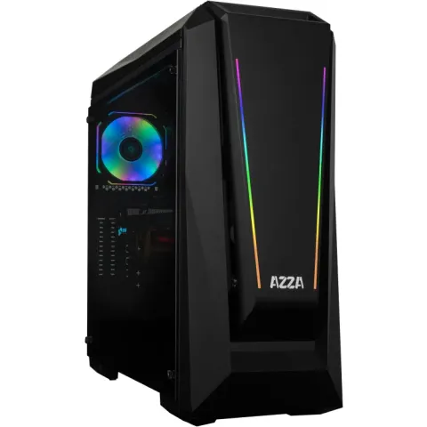 AZZA Chroma 410A tower-behuizing 2x USB-A 2.0, 2x USB-A 3.2 (5 Gbit/s), 2x Audio, Window-kit