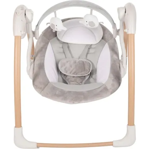 B-Portable Swing Dolphy  Wood Pure White - Baby Schommelstoel