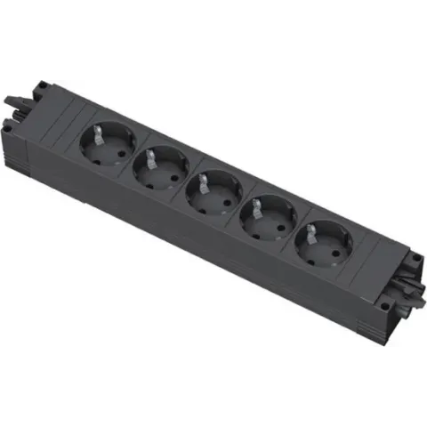 Bachmann Step - Stekkerdoos - 5x 230V - GST18-3 In- en uitgang - Zwart