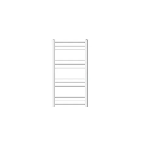 Badkamerradiator Sahara 500 X 800 Mm Wit Gebogen Met Zijaansluiting