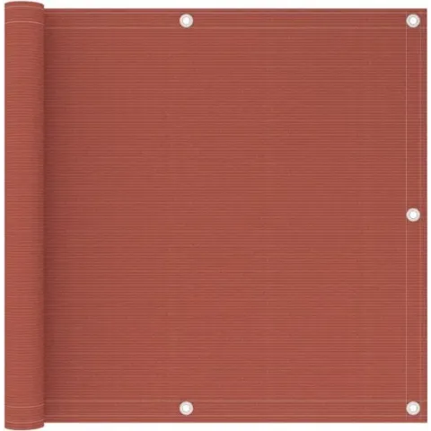 Balkonscherm 90x600 cm HDPE terracottakleurig