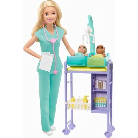 Barbie Kinderarts Poppen en Speelset - Barbiepop