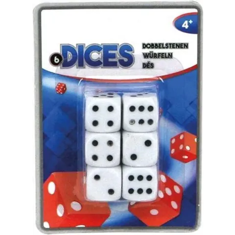 Basic Dobbelset Dobbelstenen 6 Stuks