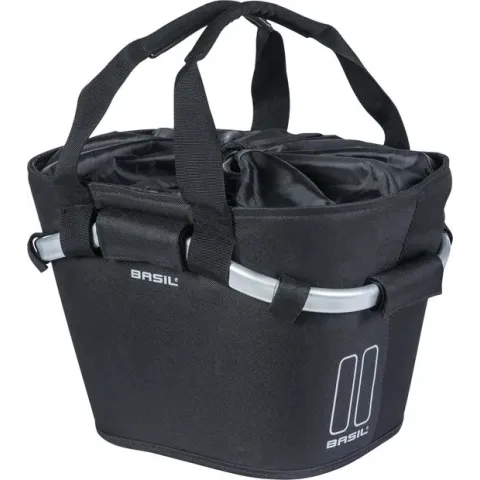 Basil Classic Carry All Fietsmand KF - Voor - Polyester - Zwart - 15 Liter