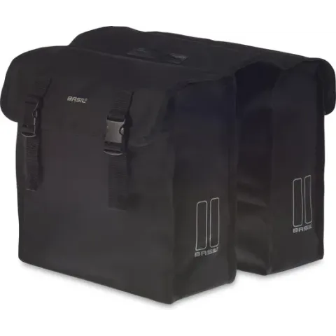 Basil Mara XL Dubbele Fietstas - 35 liter - Zwart