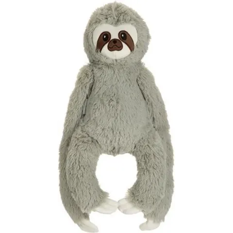 Beeztees hondenspeelgoed knuffel luiaard Mees grijs 40 x 20 x 9 cm