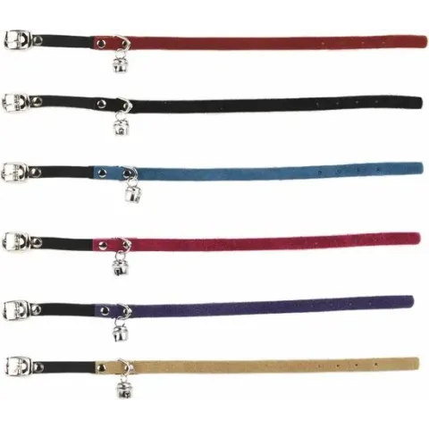 Beeztees Ipts Kattenbandje Suede - Zwart