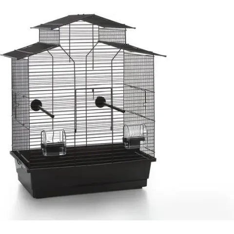 Beeztees Iza 2 Pagode Vogelkooi - Zwart - 45 x 28 x 59,5 cm