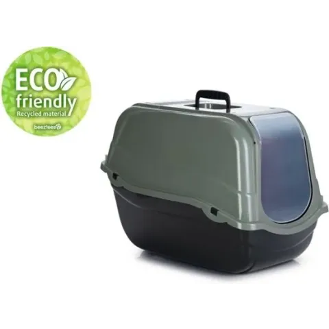 Beeztees Kattenbak Romeo Eco Groen - Zwart 57 x 39 x 41 cm