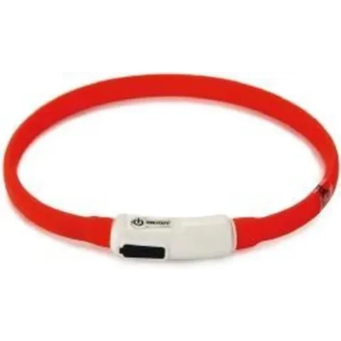 Beeztees Safety Gear halsband met USB aansluiting Dogini rood 35 cm x 10 mm